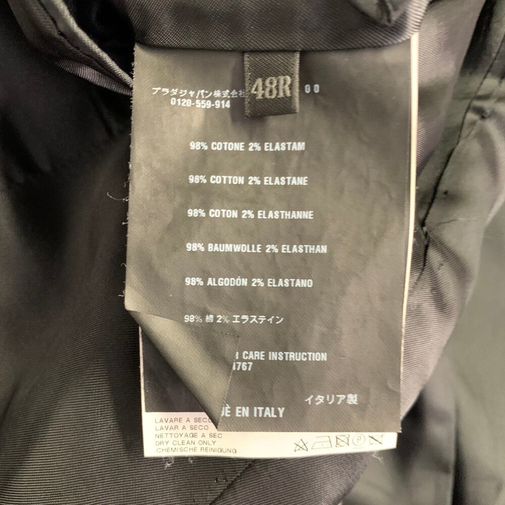 PRADA Size 38 Regular Black Velvet Cotton Blend Notch Lapel Suit - Picture 9 of 13